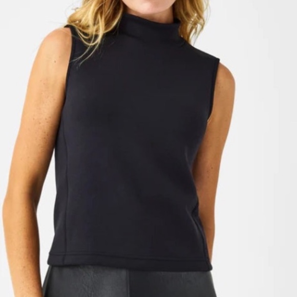 Spanx top 2X Sleeveless Mock Neck Black